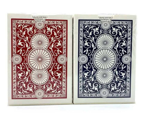 Piatnik Wheels Bridge Playing Cards Deck Red/Blue 55 Card Made in Austria