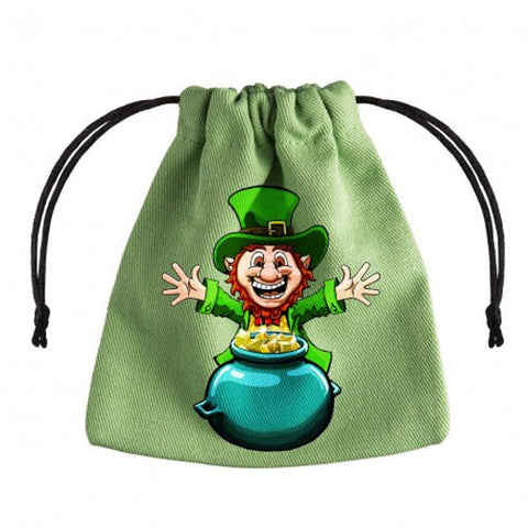 Q Workshop Lucky Green Dice Bag Pot of Gold Pouch for RPG DnD