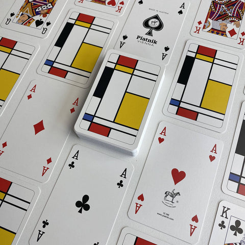Piatnik Squares Bridge Size Playing Card Deck 55 Count Made in Austria