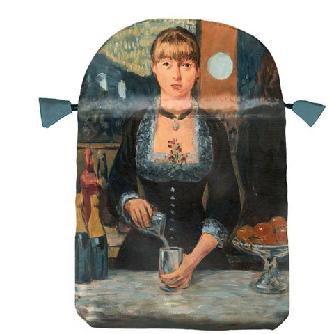 Impressionists Satin Tarot Card Bag Dark Blue 16x22.5 cm by Lo Scarabeo