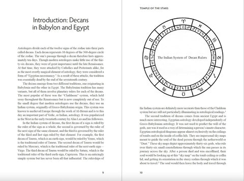 Egyptian Decan Astrology: Temple of the Stars Book by Schiffer