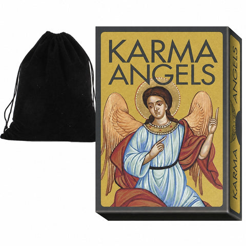 Karma Angels Oracle Card Deck by Lo Scarabeo with Velvet Bag & Guidebook