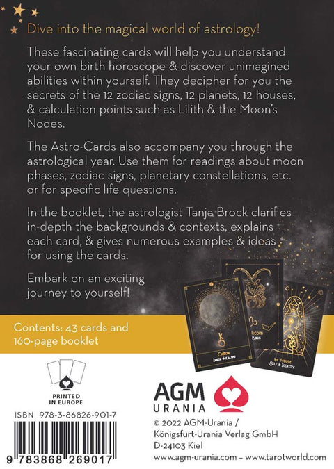Astro-Cards Oracle Deck Agm Urania By Tanja Brock Magical World Astrology NEW