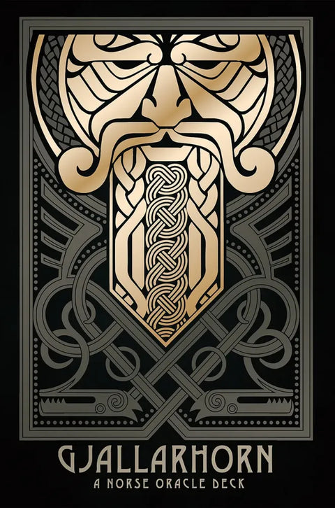 Gjallarhorn Norse Oracle Deck by US Games, 62 Gilt Cards & Guidebook