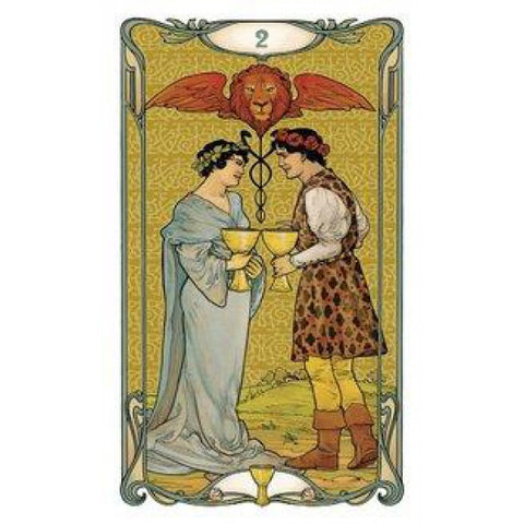 Golden Art Nouveau Tarot Mini Deck 78 Cards Lo Scarabeo Sealed