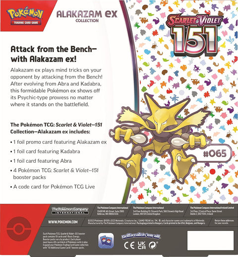 Pokemon TCG Scarlet & Violet 151 Alakazam ex Box Set with 4 Boosters