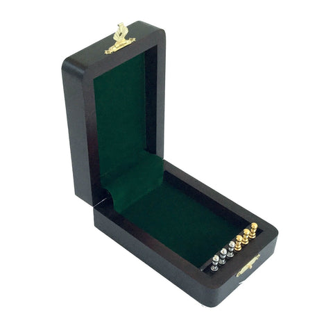 Italfama Folding Wooden Cribbage Board, Brass Pegs, Made in Italy, Travel Size
