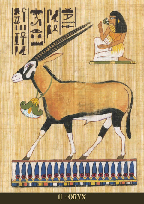 Egyptian Sacred Animals Oracle Cards Deck Lo Scarabeo w/ Guidebook