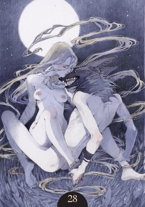 Loputyn Oracle Cards Deck & Book Wolf And Maiden Death And Love