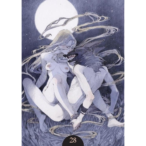 Loputyn Oracle Cards Deck & Book Wolf And Maiden Death And Love