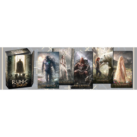 Runic Tarot Deck & Guidebook Set Norse Mythology Lo Scarabeo 78 Cards