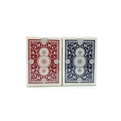 Piatnik Wheels Poker Playing Cards 55-Card Deck, Red or Blue, Made in Austria