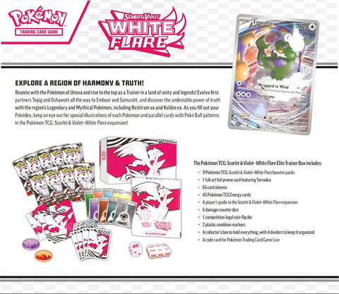 Pokemon TCG Scarlet & Violet White Flare Elite Trainer Box 9 Boosters