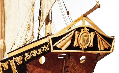 OcCre Hunter 1:60 Wooden Sailing Ship Model Kit 860mm Mediterranean