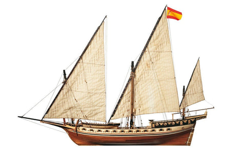 OcCre Hunter 1:60 Wooden Sailing Ship Model Kit 860mm Mediterranean