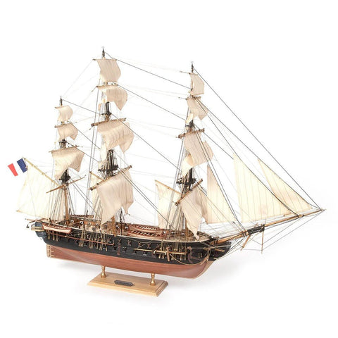 OCCRE Belle Poule 1/90 Wooden Model Ship Kit with Oak Base & Sails