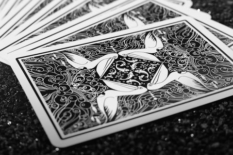 Pelican Playing Cards by Rokas Magic USPCC Black Luxury Foil Tuck Box