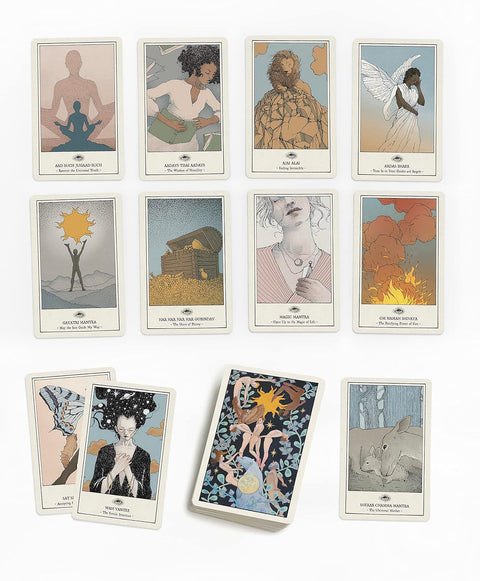 Sterling Ethos Mantra Oracle Cards Deck & Guidebook for Meditation