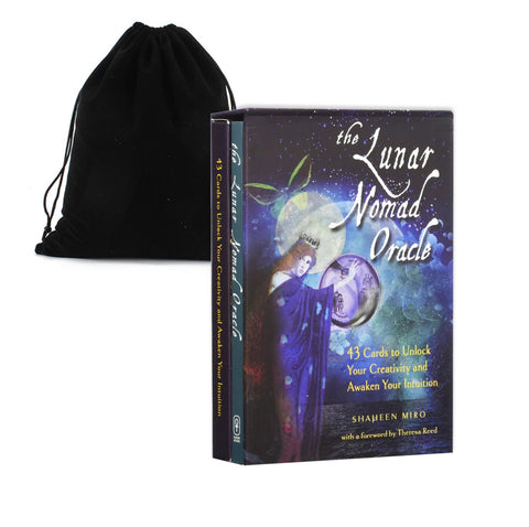 Lunar Nomad Oracle Cards Deck & Guidebook with Velvet Bag Tarot