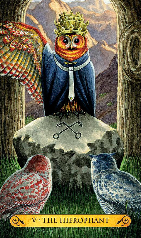 Tarot of the Owls Mini 78-Card Deck Pocket Size Owl Tarot Llewellyn