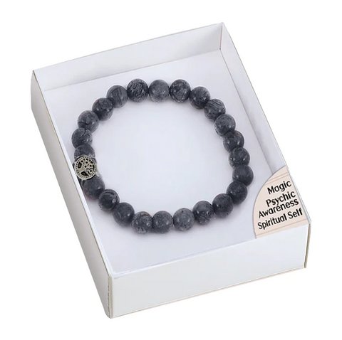 Labradorite Crystal Bracelet with Tree of Life Charm by Lo Scarabeo
