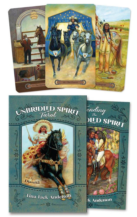 Unbridled Spirit Horse Tarot Deck by Llewellyn with Full-Color Guidebook