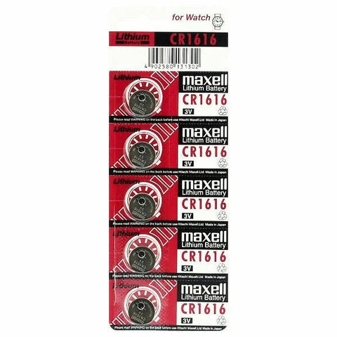 5x Maxell CR1616 3V Lithium Coin Cell Batteries DL1616 ECR1616 Japan