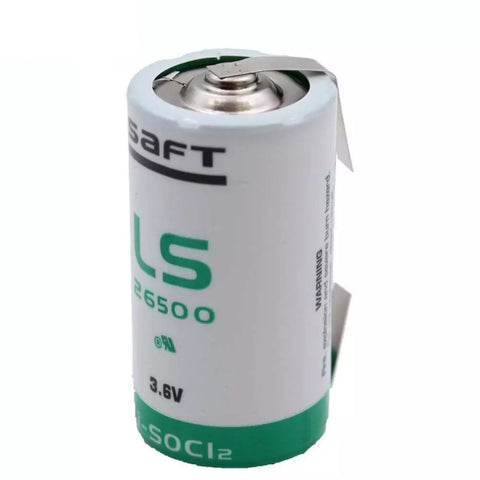 Saft LS26500 3.6V 7700mAh Li-SOCl2 Battery U Solder Lugs France