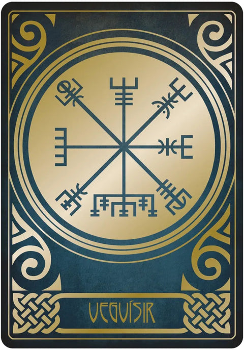 Gjallarhorn Norse Oracle Deck by US Games, 62 Gilt Cards & Guidebook