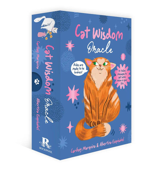 Cat Wisdom Oracle Cards Deck 45-Card Set with Guidebook by Rockpool Publishing