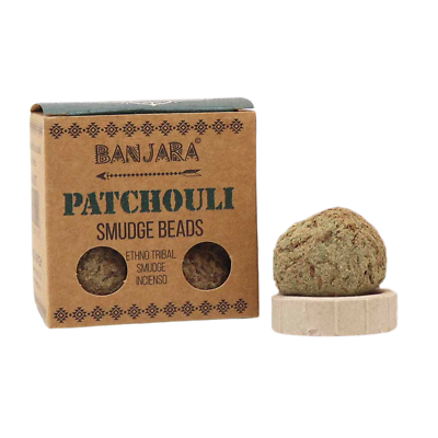 Banjara Patchouli Smudge Incense, 5-Pack Beads with Holder for Cleansing