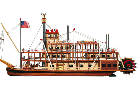 OCCRE Mississippi River Steamboat 1:80 Wooden Model Ship Kit 740mm
