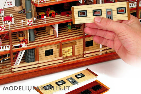 OCCRE Mississippi River Steamboat 1:80 Wooden Model Ship Kit 740mm
