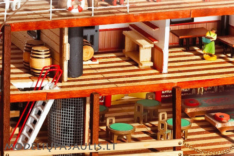 OCCRE Mississippi River Steamboat 1:80 Wooden Model Ship Kit 740mm