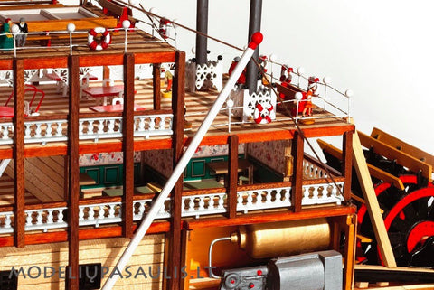 OCCRE Mississippi River Steamboat 1:80 Wooden Model Ship Kit 740mm