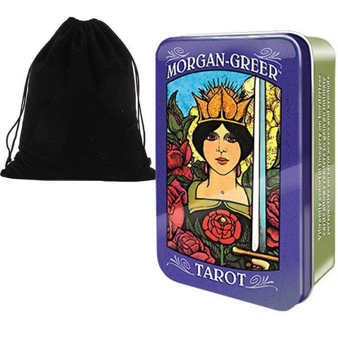 Morgan Greer Tarot Tin Deck US Games Systems with Velvet Bag