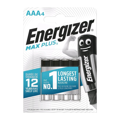 Energizer Max Plus AAA LR03 Alkaline Battery 4-Pack