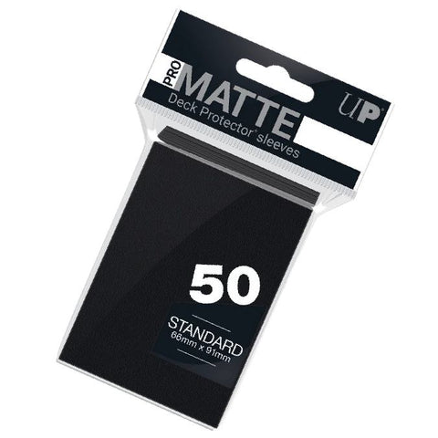 Pro-Matte Standard Deck Protector Sleeves 50 pcs. Black Ultra Pro