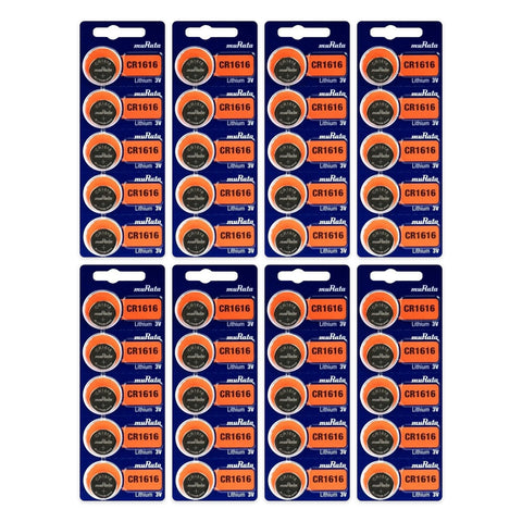 Murata CR1616 3V Lithium Coin Cell Batteries – 40 pcs (8 blister strips of 5)