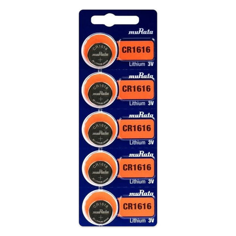 Murata CR1616 3V Lithium Coin Cell Battery – original blister strip of 5