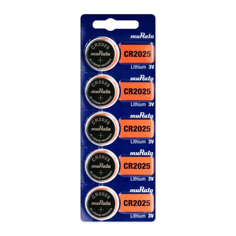 Murata CR2025 3V Lithium Coin Cell Battery – original blister strip of 5