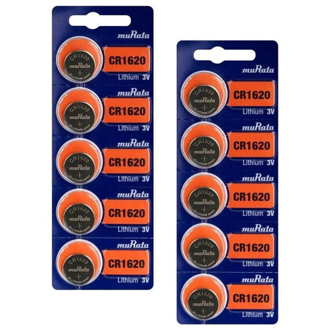 10x Murata CR1620 3V Lithium Coin Cell Button Batteries for Watches