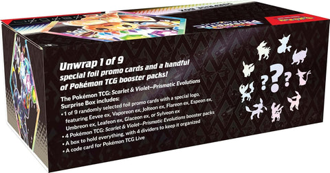 Pokemon TCG Prismatic Evolutions Surprise Box Eevee ex + 4 Boosters