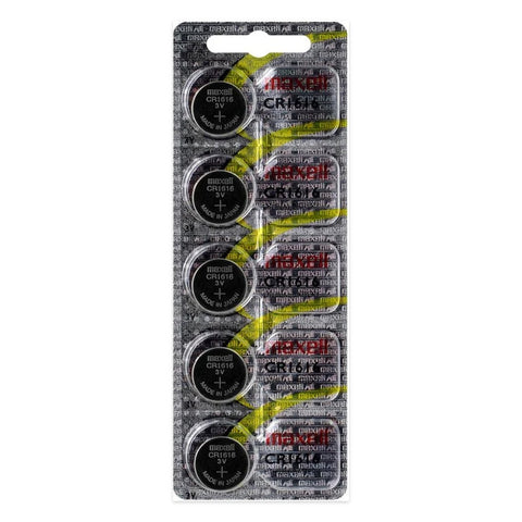 Maxell CR1616 3V Lithium Coin Cell Batteries – original 5-pack blister