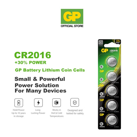 10x GP CR2016 3V Lithium Coin Cell Batteries DL2016 Button Battery