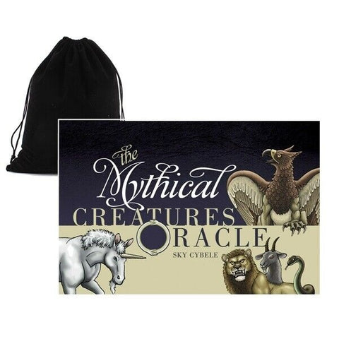 Mythical Creatures Oracle Deck 44 Cards Guidebook & Velvet Bag Schiffer