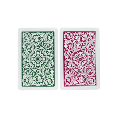 Copag 100% Plastic Bridge Size Playing Cards Set Green & Burgundy