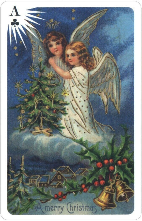 Old Time Christmas Angels Playing Cards Deck Magic Tricks US Games Systems Can54