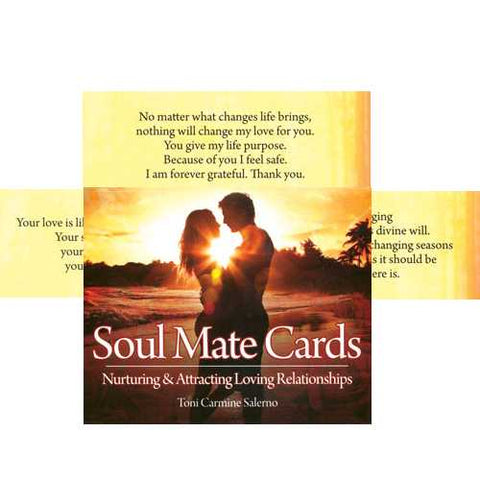 Soul Mate Oracle Cards Mini Love Affirmation Deck 55 Card Set Blue Angel