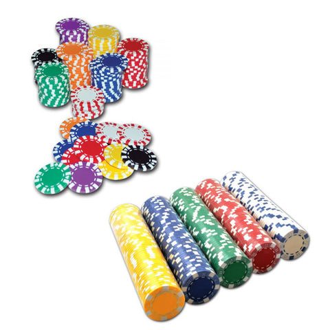 50x STAR Yellow Poker Chips Set Professional Casino Game Tokens